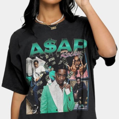 KAOS ASAP ROCKY-BAJU ASAP ROCKY-HIP HOP ASAP MOB-RAPPER-LORD FLOCKO-OVER SIZE-BIG SIZE-BUILT UP