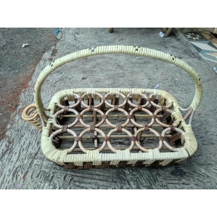 TERMURAH / Keranjang Aqua Bahan Rotan - Keranjang Aqua Asli Rotan - Tempat