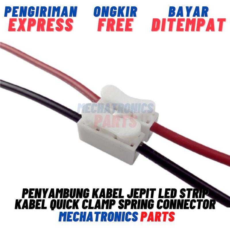 2PCS MTR-9007 PENYAMBUNG KABEL JEPIT LED STRIP KABEL QUICK CLAMP SPRING CONNECTOR CEPAT MUDAH AMAN