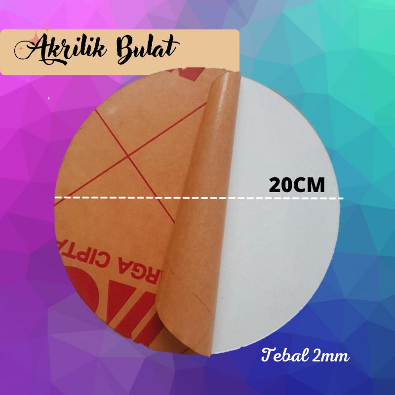 

Akrilik bulat diameter/lebar 20cm