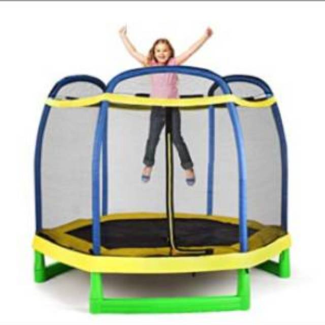 Mainan Anak Plum Junior Trampolin Dengan Net  7 feet Usa Brand