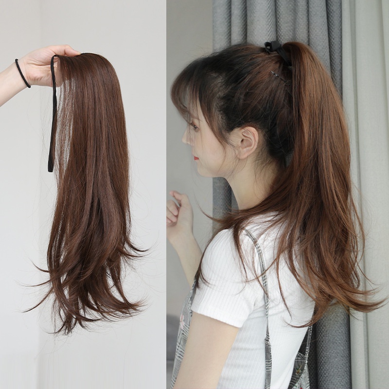 Hair Clip Ponytail Tali Lurus Natural 45cm/55cm