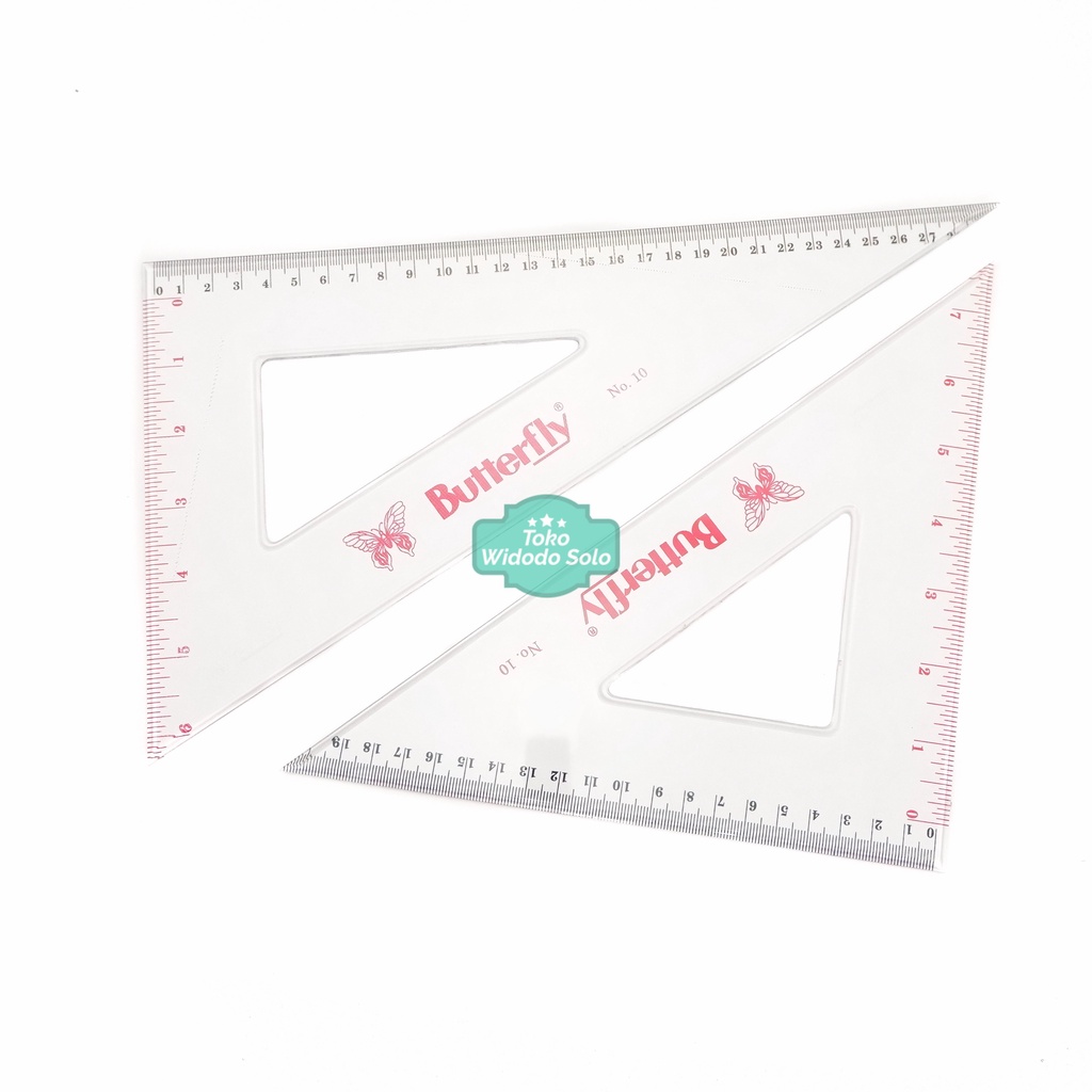 

1 SET Penggaris Segitiga Set Butterfly No 10 Triangle Ruler - (2 Buah)