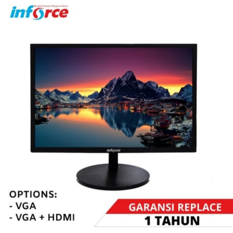 LED MONITOR PC INFORCE 1950N VGA + 19&quot; inch (19,5&quot;) TERMURAH BARU [ BUKAN LG / SAMSUNG ]