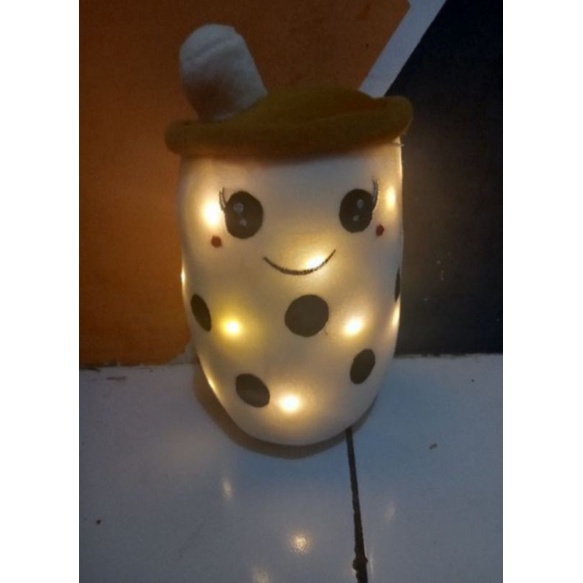 Boneka Boba Led Nyala Ukuran Xl 40cm Bantal Boba Milx Tea Viral Lucu Nyala Pake Led Murah