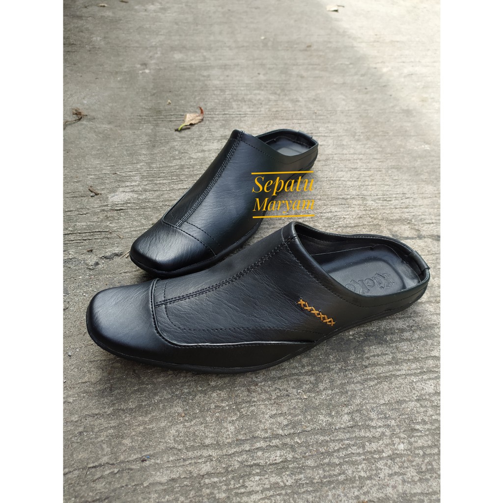 Sepatu Sandal Pria Sendal Bustong Habib Santri Selop Putih Murah