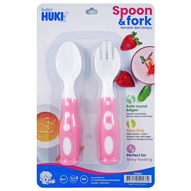 Huki Spoon &amp; Fork Baby/Sendok makan