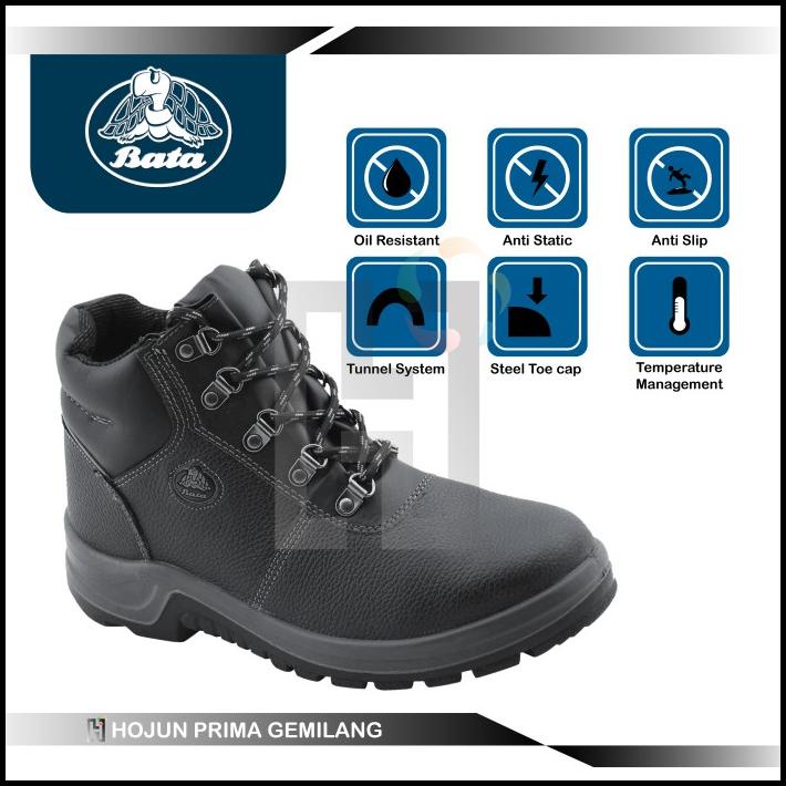 Safety Shoes / Sepatu Safety Kulit Bata Darwin Hitam/Coklat