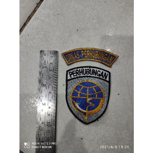 1 set logo DINAS PERHUBUNGAN DISHUB bordir, patch, emblem, logo bordir