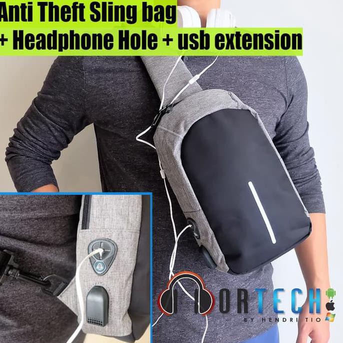 Termurah Tas Selempang Usb / Slingbag Usb / Tas Travel Usb Charger Produk Unggulan