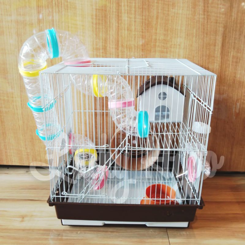 425B Kandang Hamster Dayang 1 Set Pipa Hamster Cage-BROWN