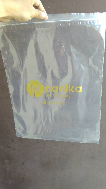 Plastik Sablon Olshop Custom Ziplock 30x40 Tanpa Plong Free Design