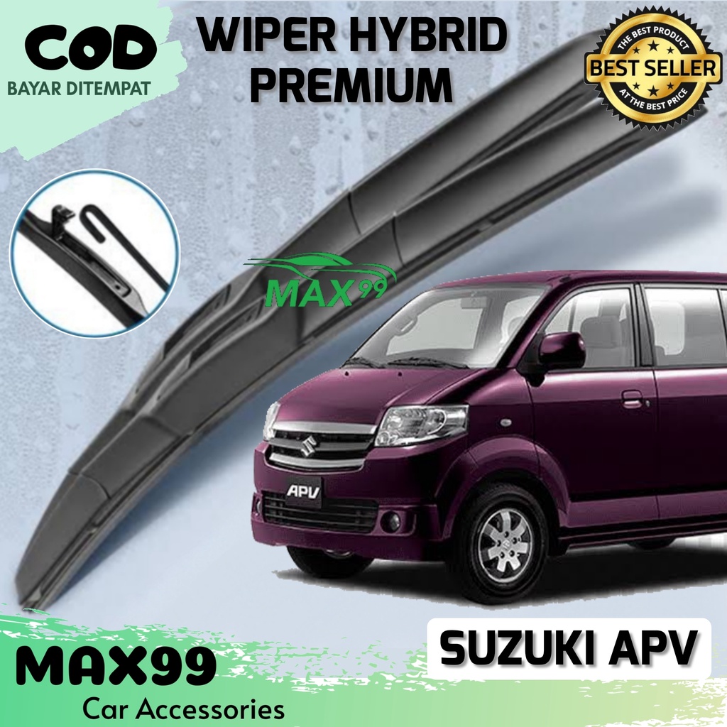 COD - WIPER HYBRID APV / WIPER HYBRID PREMIUM APV / WIPER KACA HYBRID SUZUKI APV / 1 PASANG - MAX99