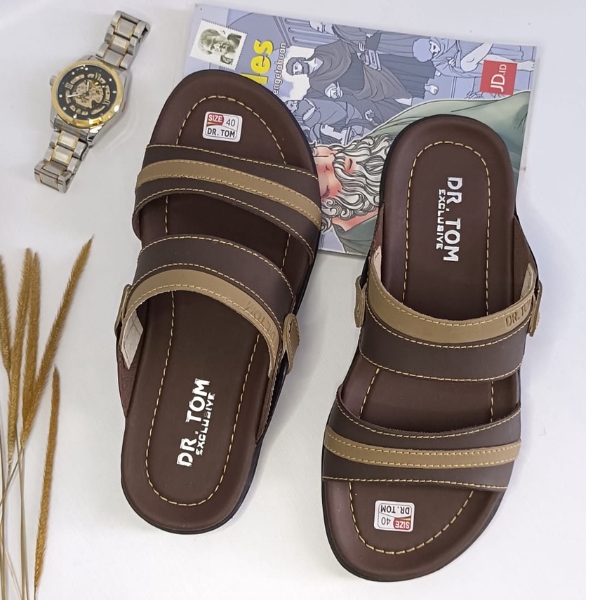 Sandal Pria Kulit Import Casual DR.TOM Kode Dr 01