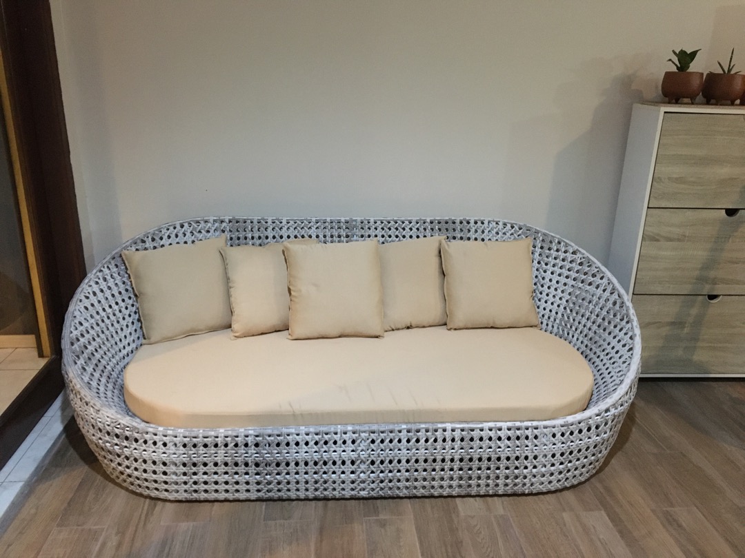 ⏩ #free Ongkir‼️#sofaoval #sofaoutdoor #sintetis #mewah #rotan #rotansintetis