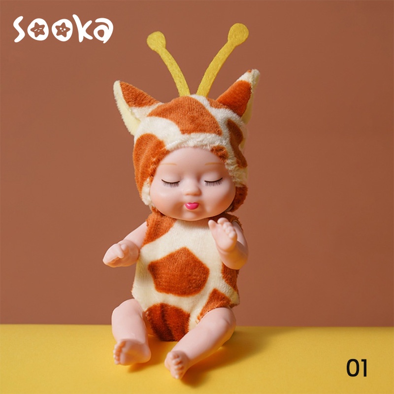 SOOKA Mainan Boneka Bayi Super Mini Reborn Newborn Perempuan 11 cm  Sleep Baby Doll Model SK-GDI1082