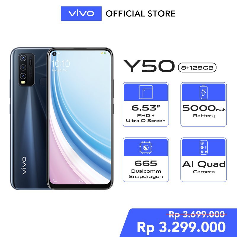 VIVO Y50 RAM 8/128 GARANSI RESMI