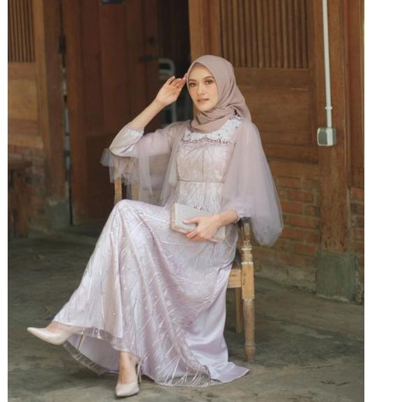 VSGG COUPLE GAMIS LUNA DRESS MODERN BAJU SYARI BUSANA MUSLIM SARIMBIT RAMADHAN KONDANGAN BAJU PASANG