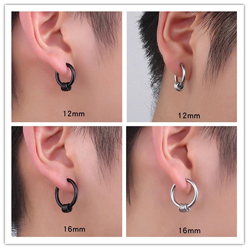 AUGUSTINA Earrings Big Fashion Personality Hanging Small Circle Stainless Steel Girl 10-18mm Accessories