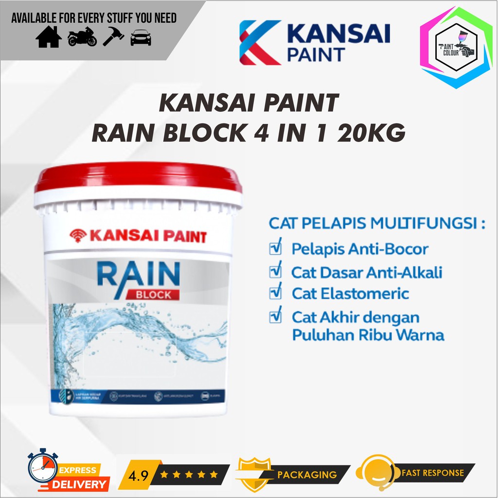 Cat Pelapis Anti Bocor Kansai Paint RAIN BLOCK - 20kg