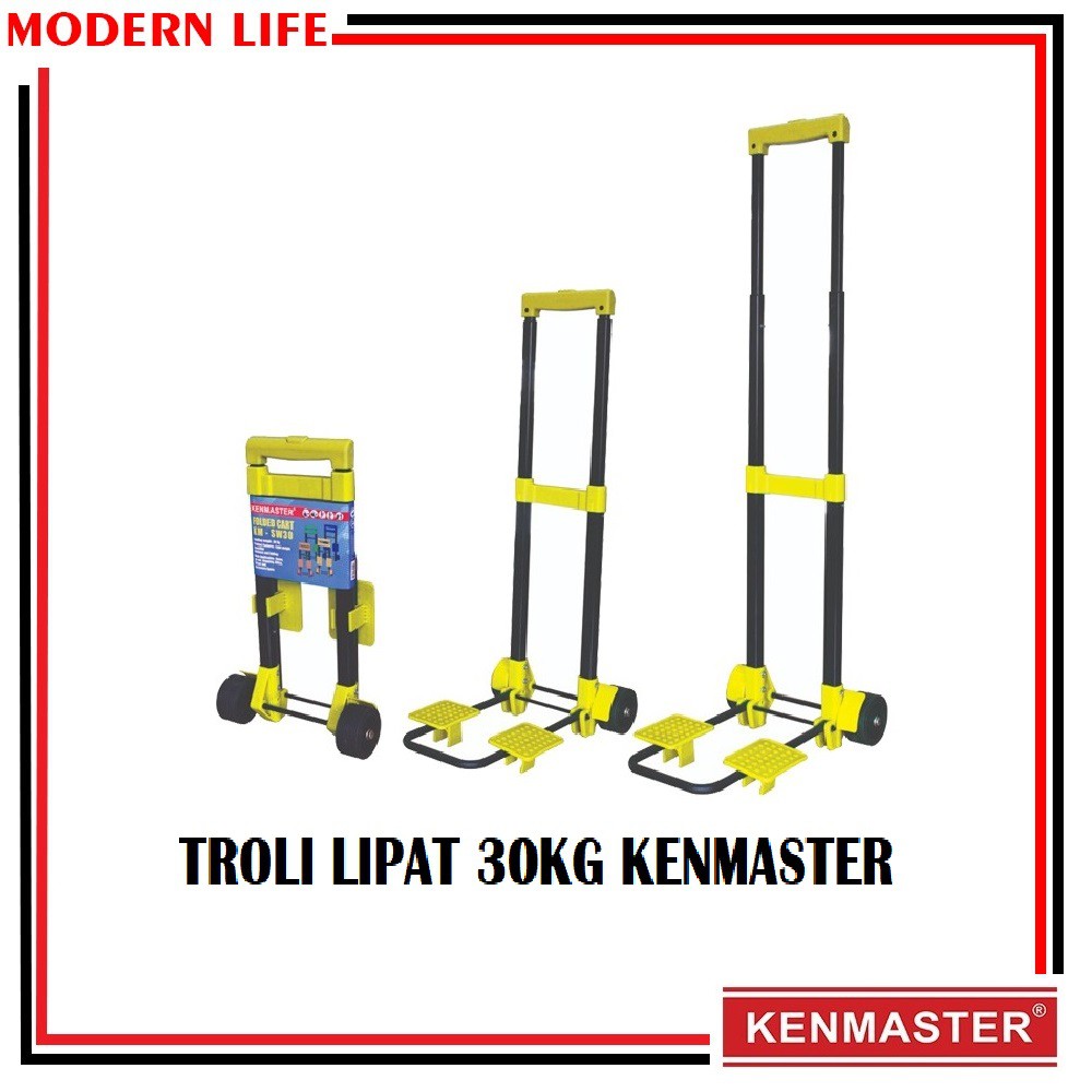 KENMASTER TROLI TROLLY LIPAT TAS BAGASI GALON BARANG 30KG SERBAGUNA