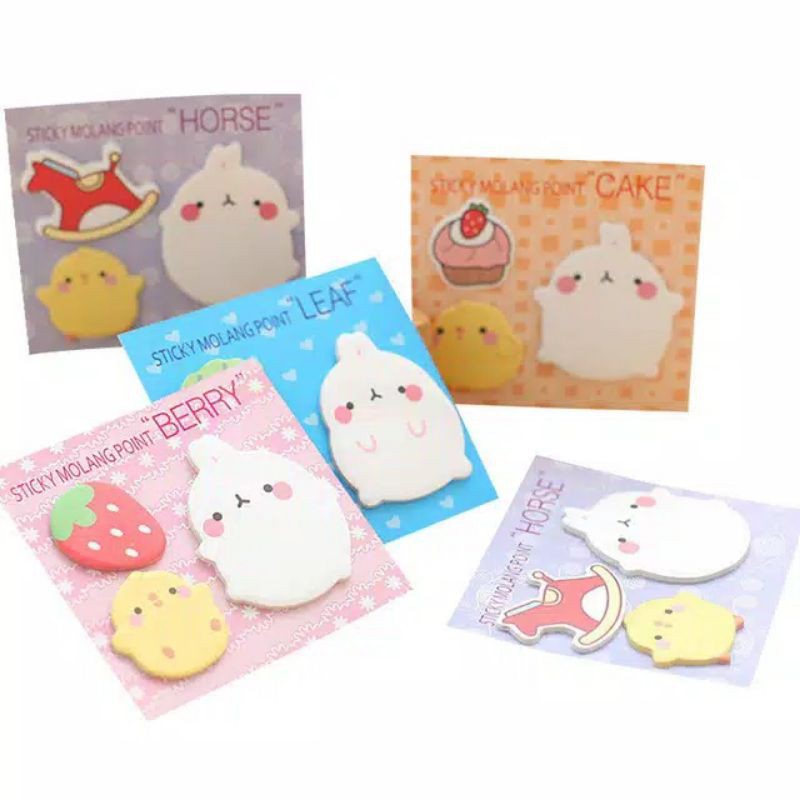 

Sticky Notes Molang Isi 3 Lucu Unik Memo Sticky Note GH 301258