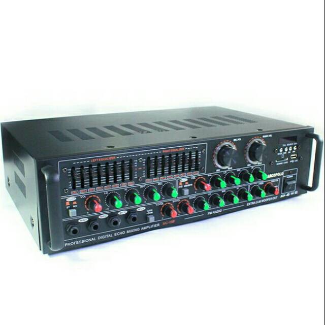 Amplifier Profesional Digital echo mixing Karaoke + Bluetooth MARCOPOLO MC-158