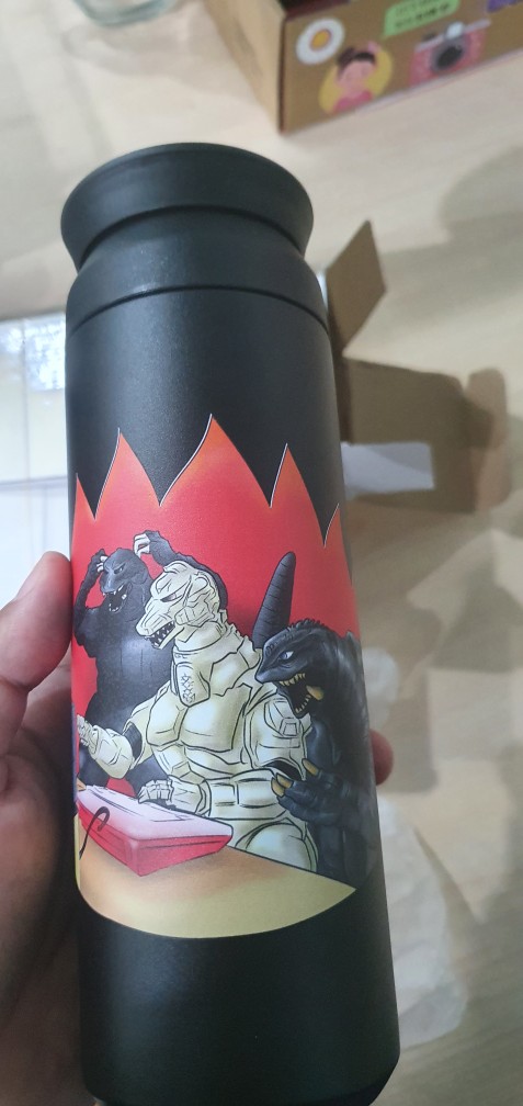 Twin Digital Tumbler Custom Botol Minum Tumbler Termos 500ml - Tumbler Japan Print