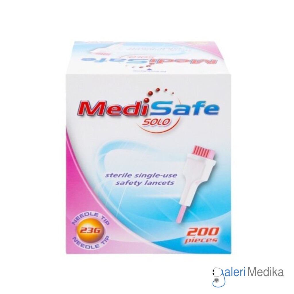 Lancet MediSafe Solo 23G/2.0mm Alat Cek Darah