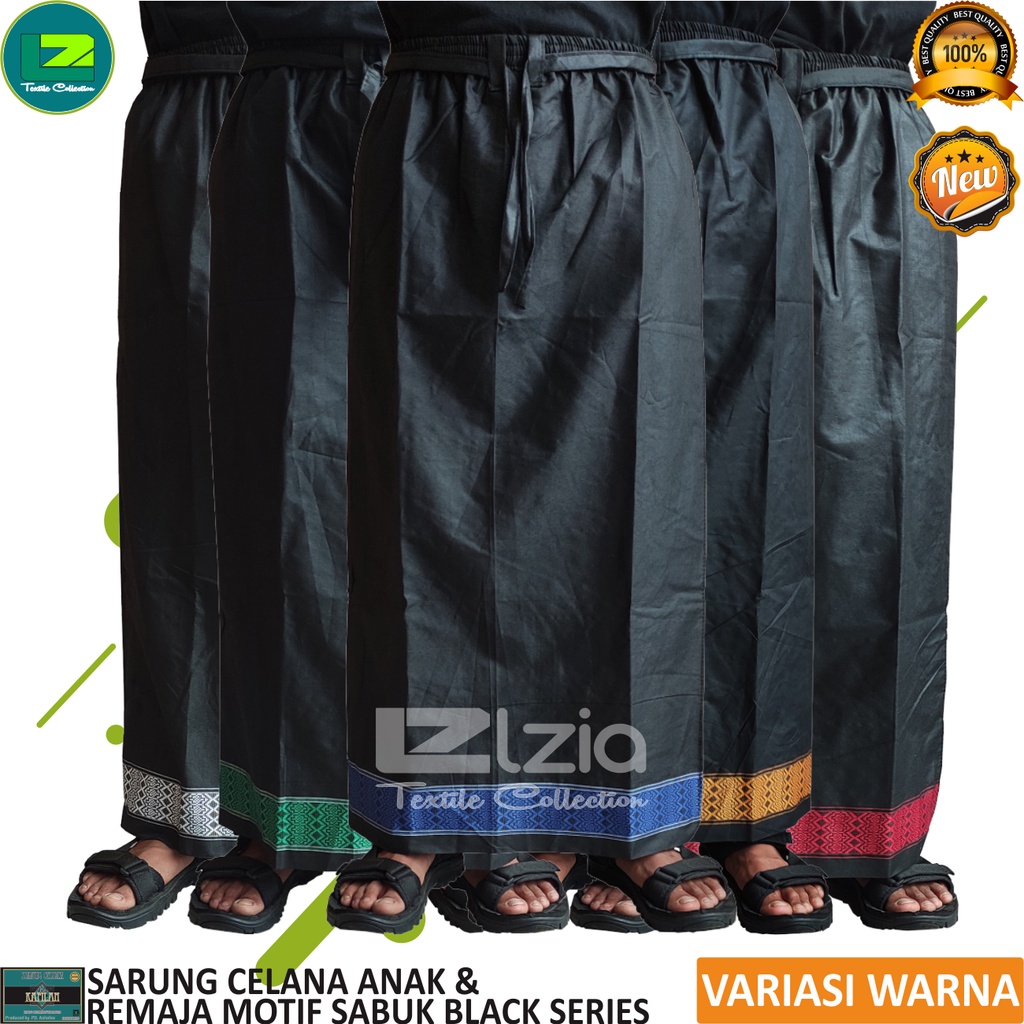 Sarung Celana Anak &amp; Remaja Hitam Celana Sarung Instan Black Edition 4 - 15 Tahun