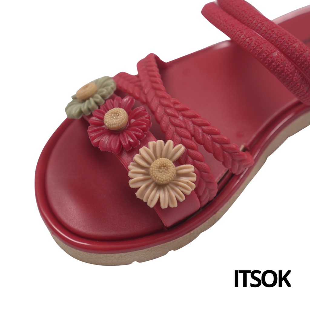 ITSOK SANDAL ANAK MOTIF BUNGA / SANDAL ANAK KOREA / SANDAL ANAK MURAH