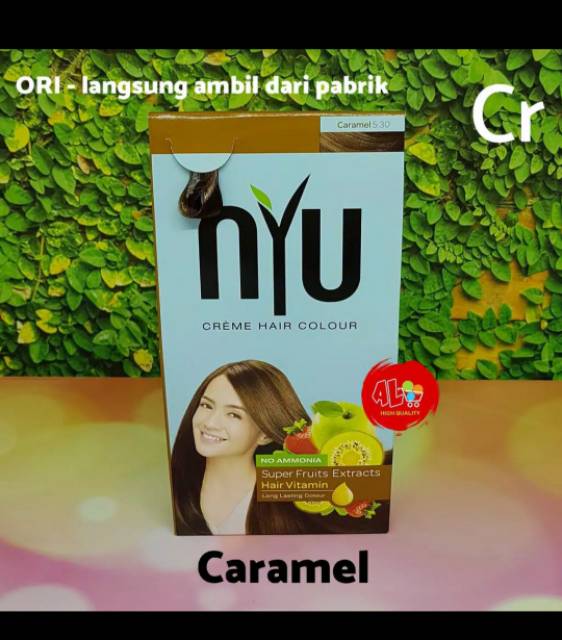 Nyu hair color colour semir rambut natural extracts fruit no amonia