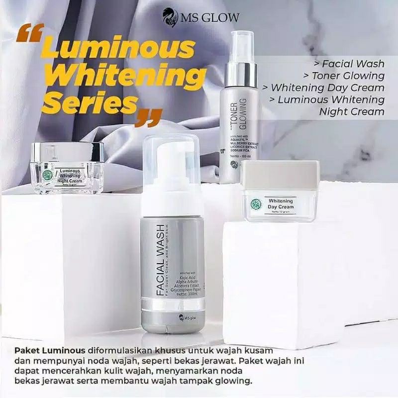 MS Glow paket luminous whitening free gift