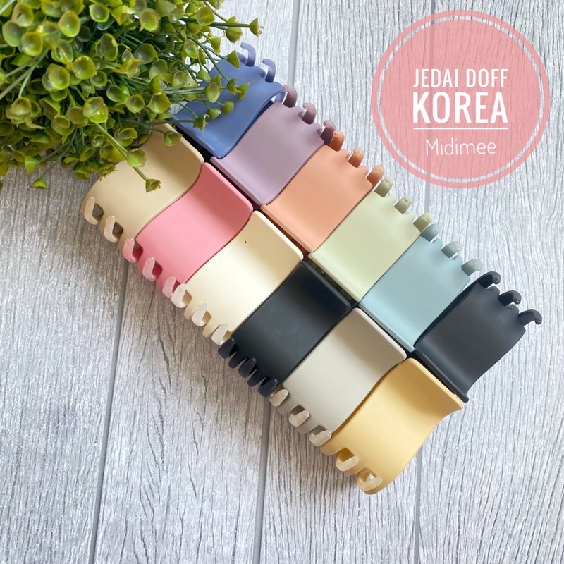 Jedai Doff Ikan Made in Korea 5cm Cakar 3+2 Jedai Matte Jepit Rambut Korea Fish Style Hair Claw Clips