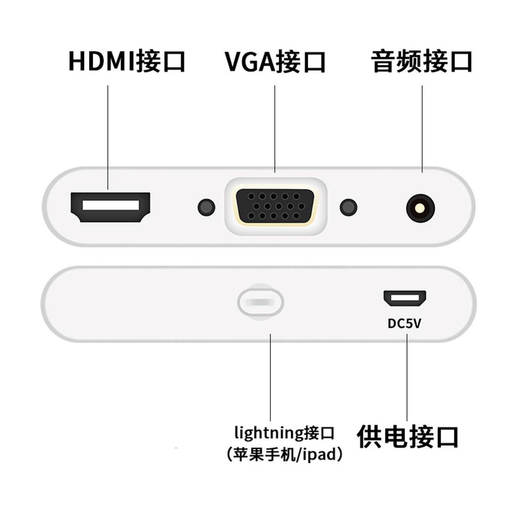 Kabel Adapter Converter Lightning to HDMI Audio Untuk