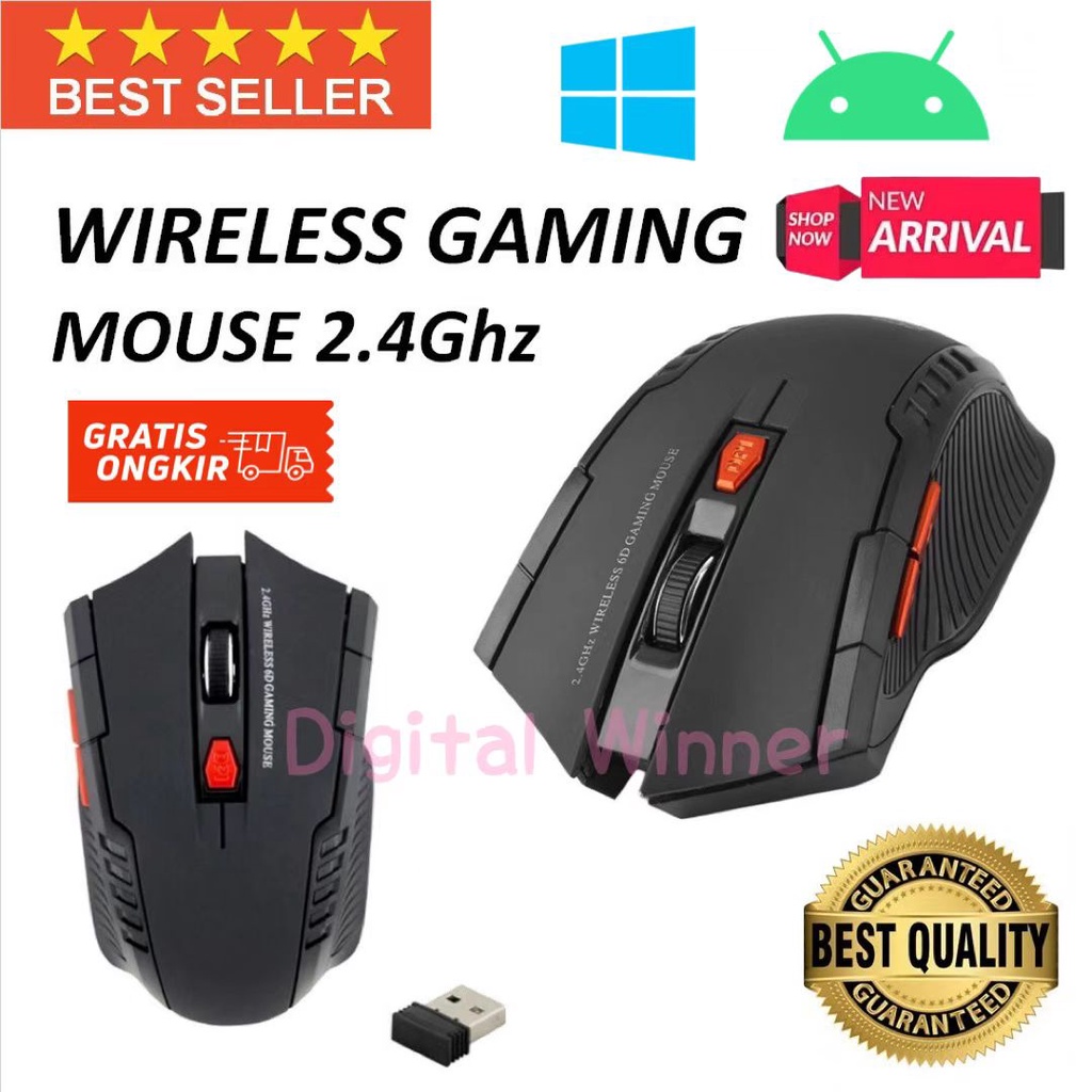 Mouse Wireless GAMING MOUSE 6D USB 2.4GHz Optical Mouse