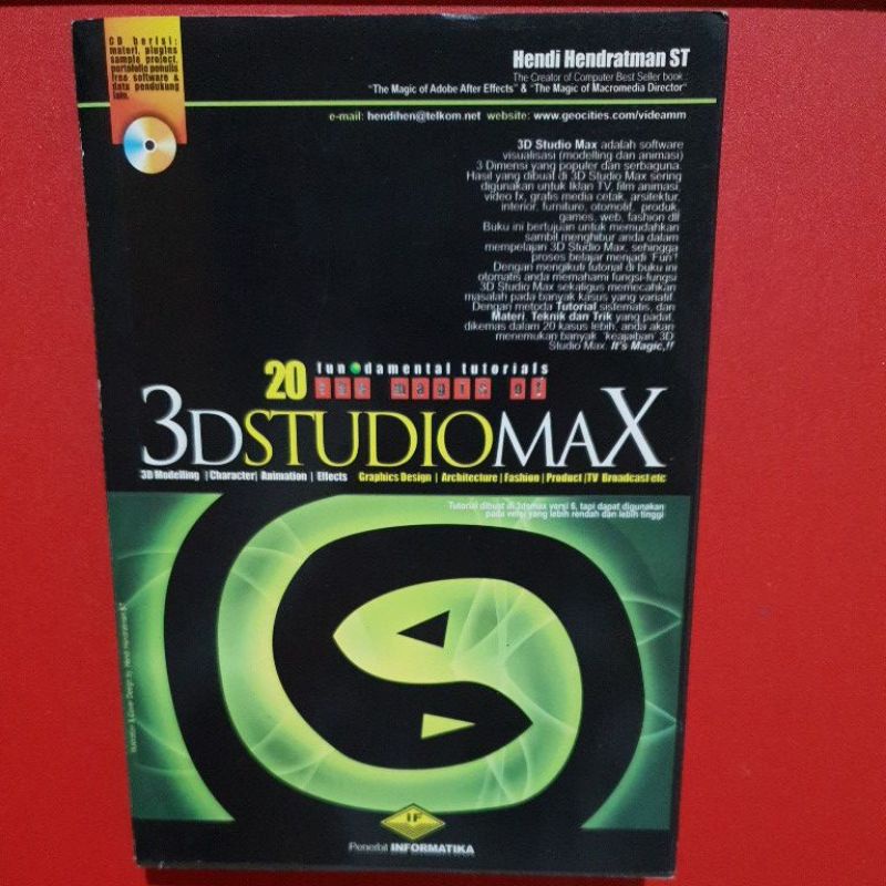 Buku Komputer 20 Fundamental Tutorials the magic of 3D Studio Max (Penerbit Informatika) Preloved