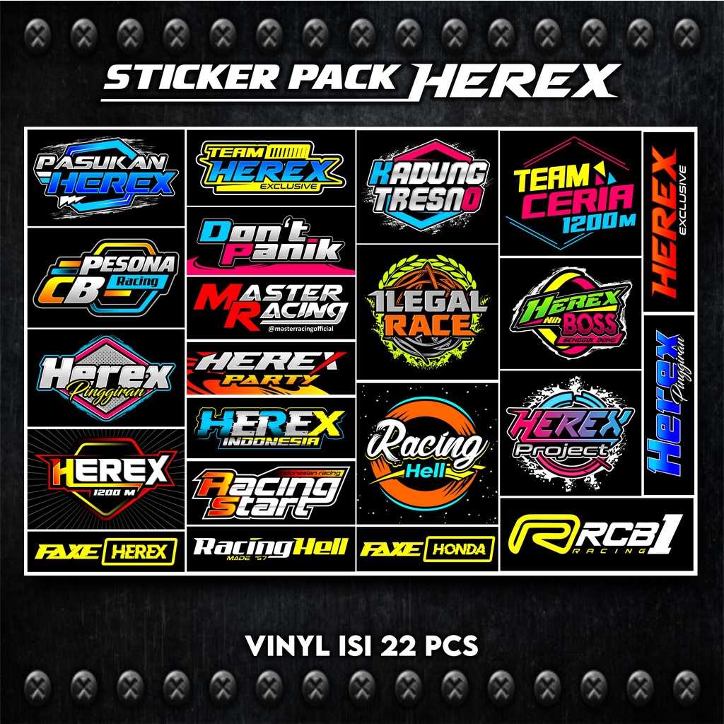 STICKER RACING HEREX STIKER BALAP HEREX