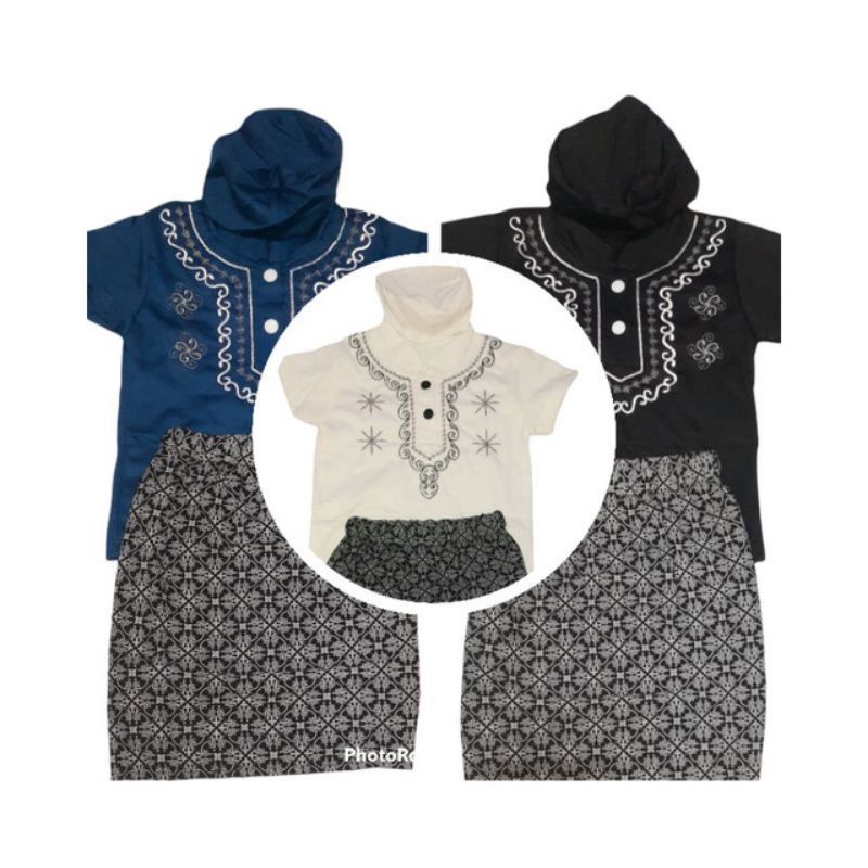 Baju Koko Anak Bayi Laki Laki Newborn Motif Batik Usia 6-12 Bulan