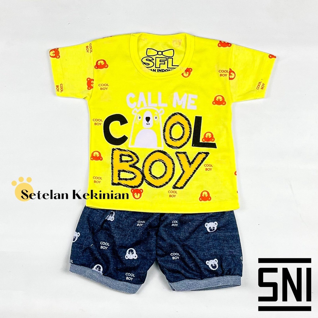 [SK] Set Baju Anak Cowok Setelan Anak Laki Laki Baju Bayi Baju Anak Model Terbaru Kaos Celana Pendek