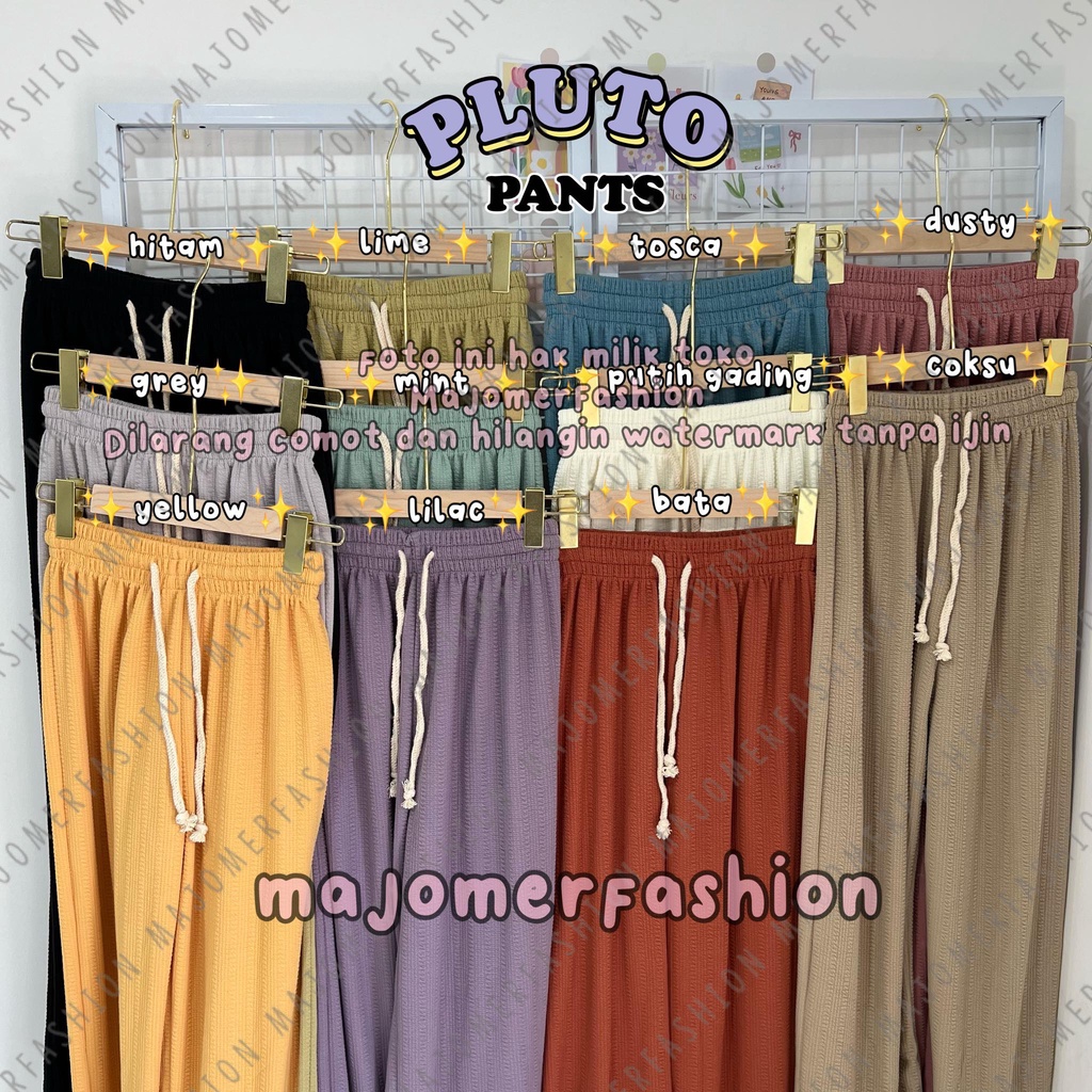 MAJOMER ® | PLUTO WAFFLE KNIT PANTS - CELANA KULOT KNIT WANITA