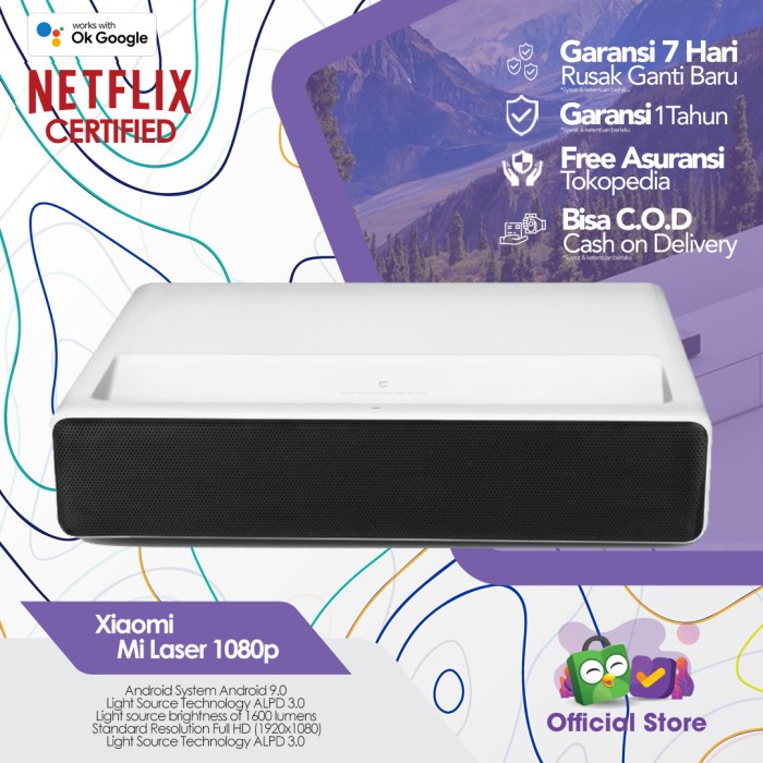 XIAOMI MI LASER PROJECTOR 150" FULL HD 4K 5000 LUMENS GLOBAL VERSION