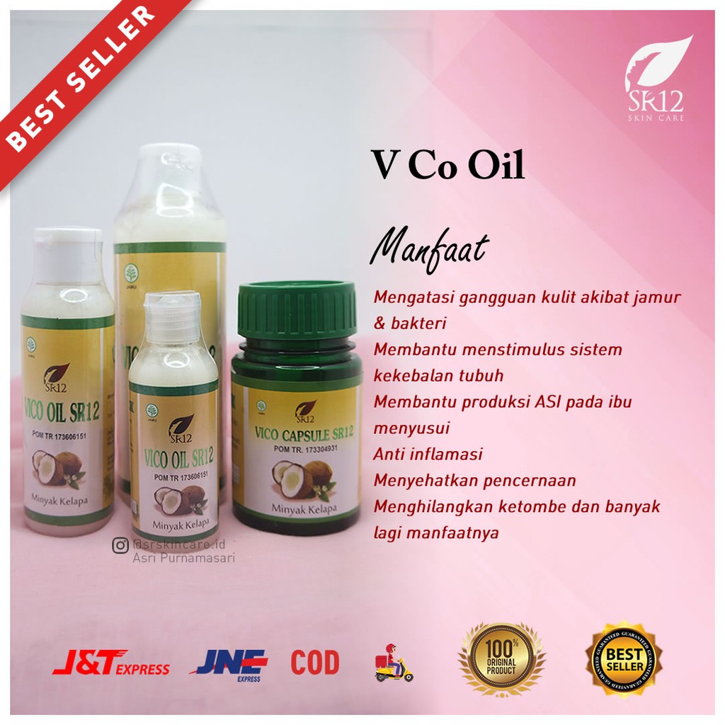 

(COD) VCO MINYAK KELAPA MURNI SR12 / VICO VIRGIN COCONUT OIL, IMUN BOOSTER