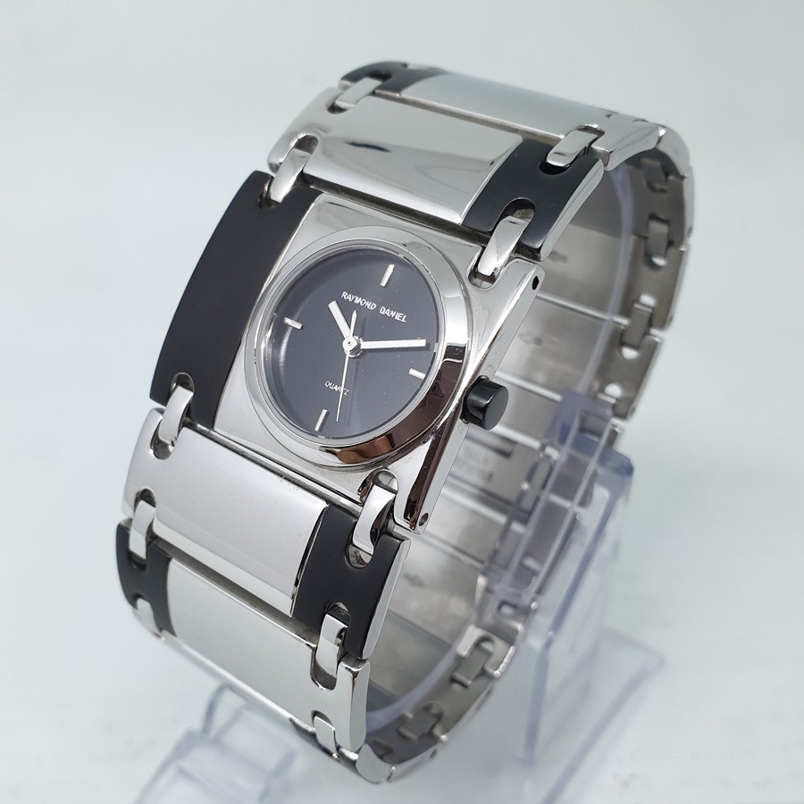 Raymond Daniel RD041 Silver Black, Jam Tangan Wanita, Original