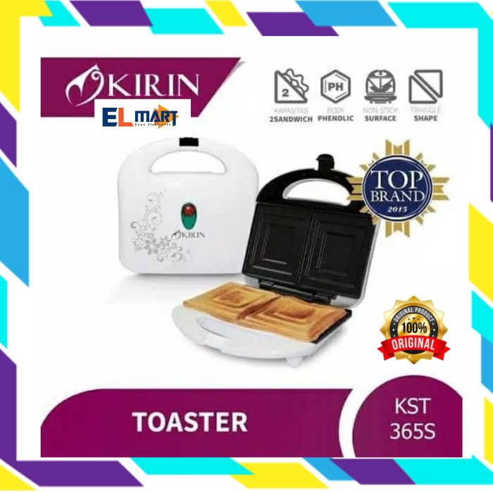 Sandwich Toaster Maker KIRIN KST 365S - 365 S KST365S Pemanggang Roti