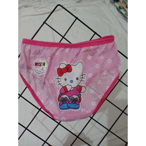 1pc_cd anak perempuan Nesya warna motif Kitty / celana dalam anak motif Kitty