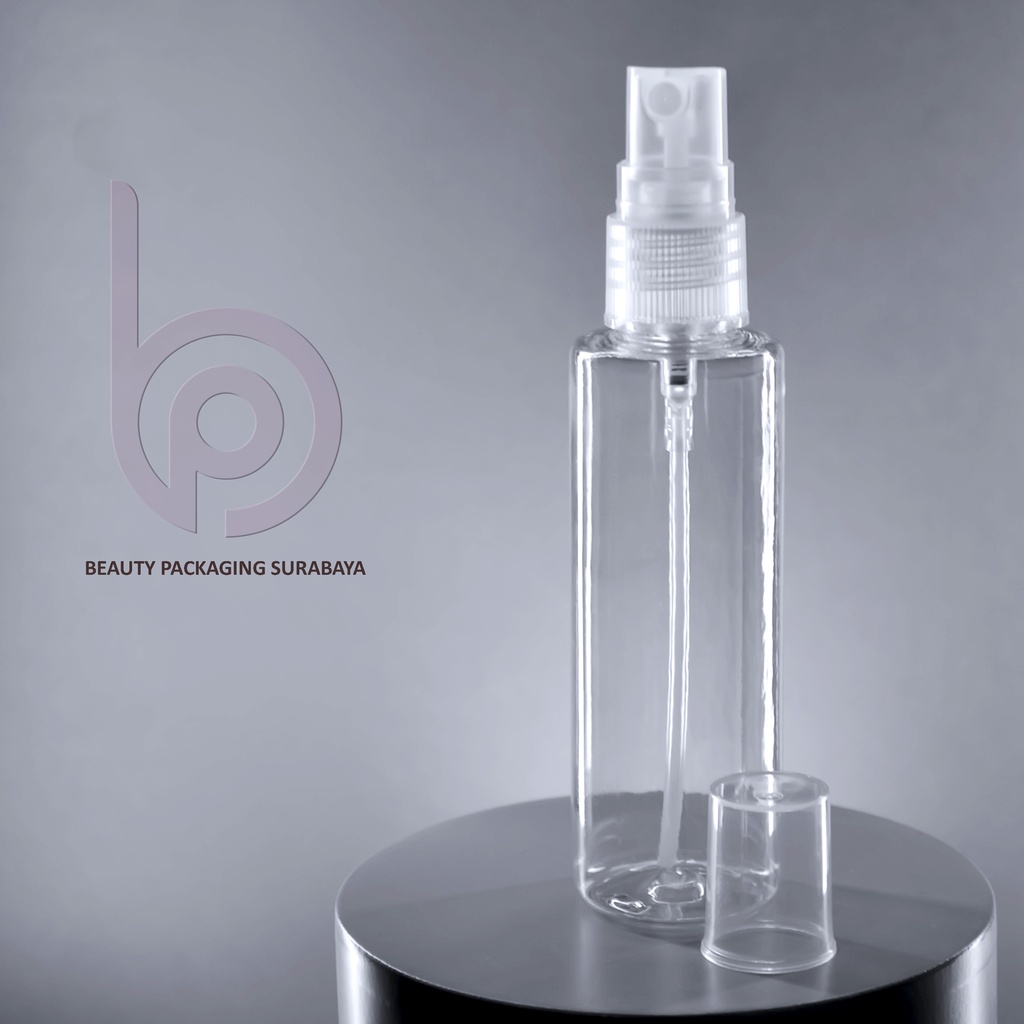 Botol Plastik PET 60ml RF Bening Tutup Spray