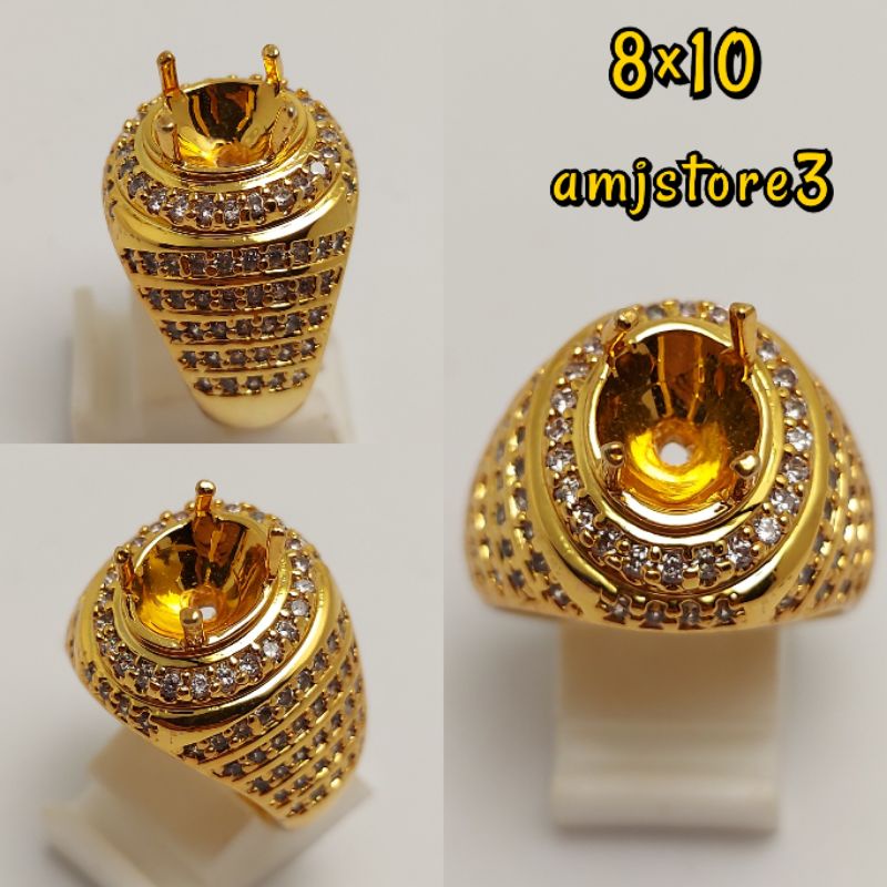 ring cincin emban alpaka super full zircon microsetting