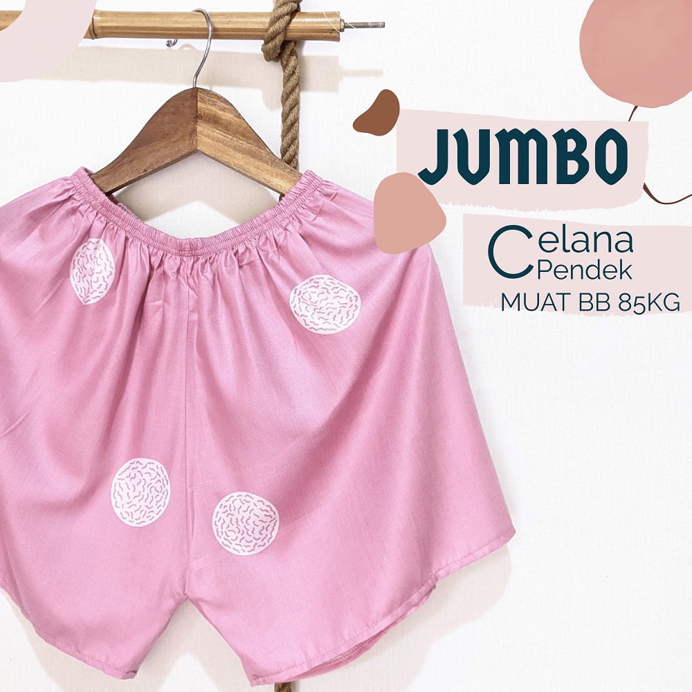 Celana Pendek Wanita Bali JUMBO Muat BB 85kg Rayon Premium