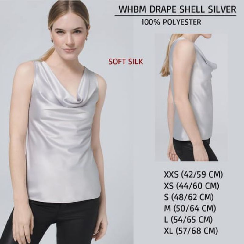 Atasan Wanita Satin WHBN Drape Shell Original Branded